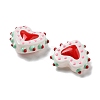 Painted Glass Beads Bumpy Beads Heart X-LAMP-V001-07D-3