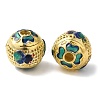 Rack Plating Brass Enamel Beads KK-P276-22A-G-1