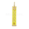 Real 18K Gold Plated Brass Micro Pave Cubic Zirconia Pendants KK-R159-07D-G-1