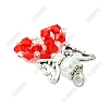 5Pcs 5 Colors Faceted Imitation Austrian Crystal Glass Pendants PALLOY-FS00046-2