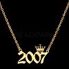 Crown Birth Year 201 Stainless Steel Pendant Necklaces for Women FS-WG4E8F2-28-1