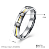 Valentine's Day Gifts Titanium Steel Cubic Zirconia Couple Rings For Women RJEW-BB16490-7P-3