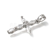 Brass Micro Pave Clear Cubic Zirconia Pendants CU-CBA9883-05B-P-2