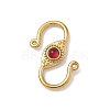 304 Stainless Steel Rhinestone S-Hook Clasps STAS-G373-05G-1