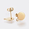 Ion Plating(IP) 304 Stainless Steel Stud Earring Findings X-STAS-K184-02-02G-2