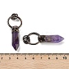 Natural Amethyst Faceted Pointed Bullet Pendants G-A221-03B-3