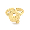 Brass Letter Open Cuff Rings for Women RJEW-G313-01Q-G-2