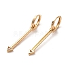 Brass Micro Pave Cubic Zirconia Dangle Hoop Earrings EJEW-C073-25KCG-2