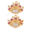 Brass Micro Pave Cubic Zirconia Charms CU-CBA8183-07G-B-1