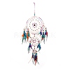 Iron Woven Web/Net with Feather Pendant Decorations AJEW-B016-05-2