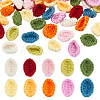 54Pcs 9 Colors Handicraft Milk Cotton Knitting Leaf Ornament Accessories DIY-FG0004-82-1