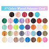 37 Bundles 37 Colors Waxed Polyester Cord YC-CD0001-02-4