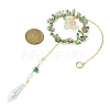 Mushroom with Bullet Acrylic & Natural Cherry Blossom Agate Window Hanging Suncatchers HJEW-TA00048-3
