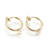 Brass Clip-on Hoop Earrings KK-L169-06G-2