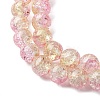 Spray Painted Crackle Glass Beads Strands CCG-Q002-12mm-03-3