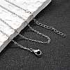 Non-Tarnish 304 Stainless Steel Cable Chain Necklace STAS-T040-PJ204-50-4