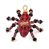 Halloween Theme Dyed Synthetic Turquoise & Glass Seed Beads Pendants PALLOY-MZ00774-4