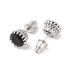 Rack Plating Brass Pave Single Cubic Zirconia Stud Earrings X-EJEW-I304-02P-03-2