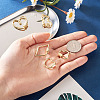 5Pcs 5 Styles Brass Screw Carabiner Lock Charms KK-FW0001-12-7