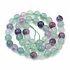 Natural Fluorite Beads Strands G-S333-8mm-006-3