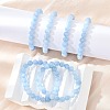 Natural & Dyed White Jade Bead Stretch Bracelets BJEW-K212-B-018-4