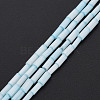 Glass Silk Stain Style Beads Strands GLAA-N047-001B-01-2