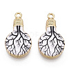 Printed Alloy Enamel Pendants ENAM-N056-178-10-2