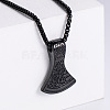 Stainless Steel Viking Axe Pendant Necklaces for Men XN5650-3-1