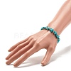 Synthetic Turquoise Starfish Stretch Bracelet BJEW-JB07702-01-3