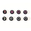 Opaque Black Acrylic Beads SACR-YW0001-21A-4