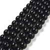 Natural Black Onyx Round Bead Strands X-G-R198-10mm-1