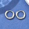 Tarnish Resistant 304 Stainless Steel Huggie Hoop Earrings X-EJEW-F111B-13mm-P-4