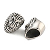 316 Surgical Stainless Steel Large Hole Beads Hand Polished STAS-Q326-05AS-01-2