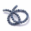 Frosted Natural Agate Beads Strands X-G-F367-8mm-05-2