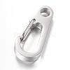 Tarnish Resistant 304 Stainless Steel Keychain Clasp Findings STAS-R065-74-1