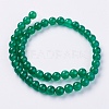 Natural Green Onyx Agate Beads Strands G-G583-8mm-11-2