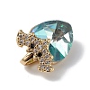 Real 18K Gold Plated Rack Plating Brass Micro Pave Clear Cubic Zirconia Pendants KK-C015-10G-01-2