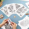 Gorgecraft 9Pcs 9 Style Waterproof Cool Sexy Body Art Removable Temporary Tattoos Paper Stickers STIC-GF0001-14-3