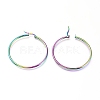 201 Stainless Steel Big Hoop Earrings EJEW-A052-20B-M-2