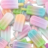 40Pcs 8 Colors Gradient Color Opaque Resin Pendants RESI-CJ0002-58-3