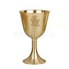 Brass Triple Moon Goddess and Pentagram Altar Goblet Chalice Ornament WICR-PW0001-23A-04-1