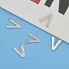 304 Stainless Steel Letter Charms STAS-O072-V-6