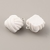 Opaque Resin Pendants RESI-WH0029-24P-04-1
