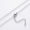 304 Stainless Steel Chain Necklaces NJEW-O108-36P-4