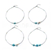 4Pcs 4 Style Natural Pearl & Shell & Dyed Synthetic Turquoise Beaded Necklaces Set NJEW-JN04039-1
