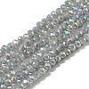 Electroplate Glass Beads Strands X-GLAA-F078-FR15-1