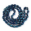 Electroplate Glass Beads Strands EGLA-T021-09N-2