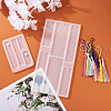 2Pcs 2 Styles DIY Bookmark Silicone Molds DIY-TA0004-66-14