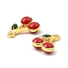 Brass Enamel Charms KK-K337-01G-01-3