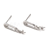925 Sterling Silver with Cubic Zirconia Stud Earrings Findings STER-Z007-10P-1